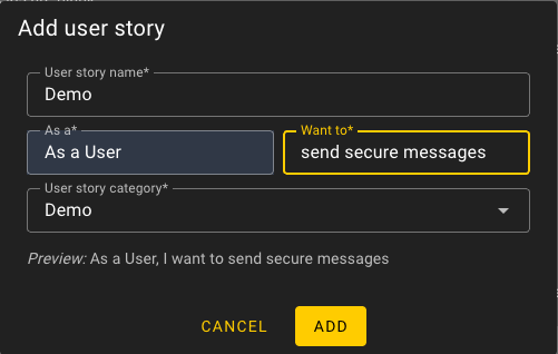 Add an user story